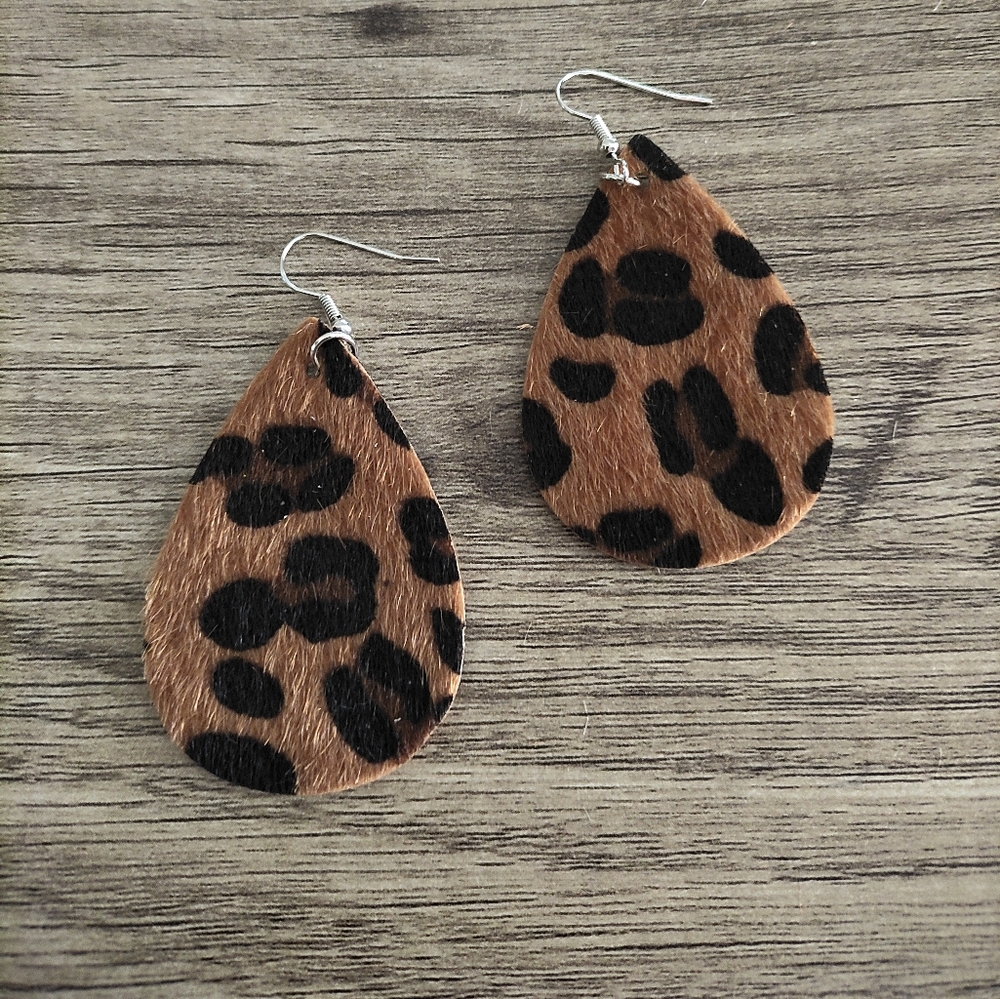 NWT Faux Leather Earrings